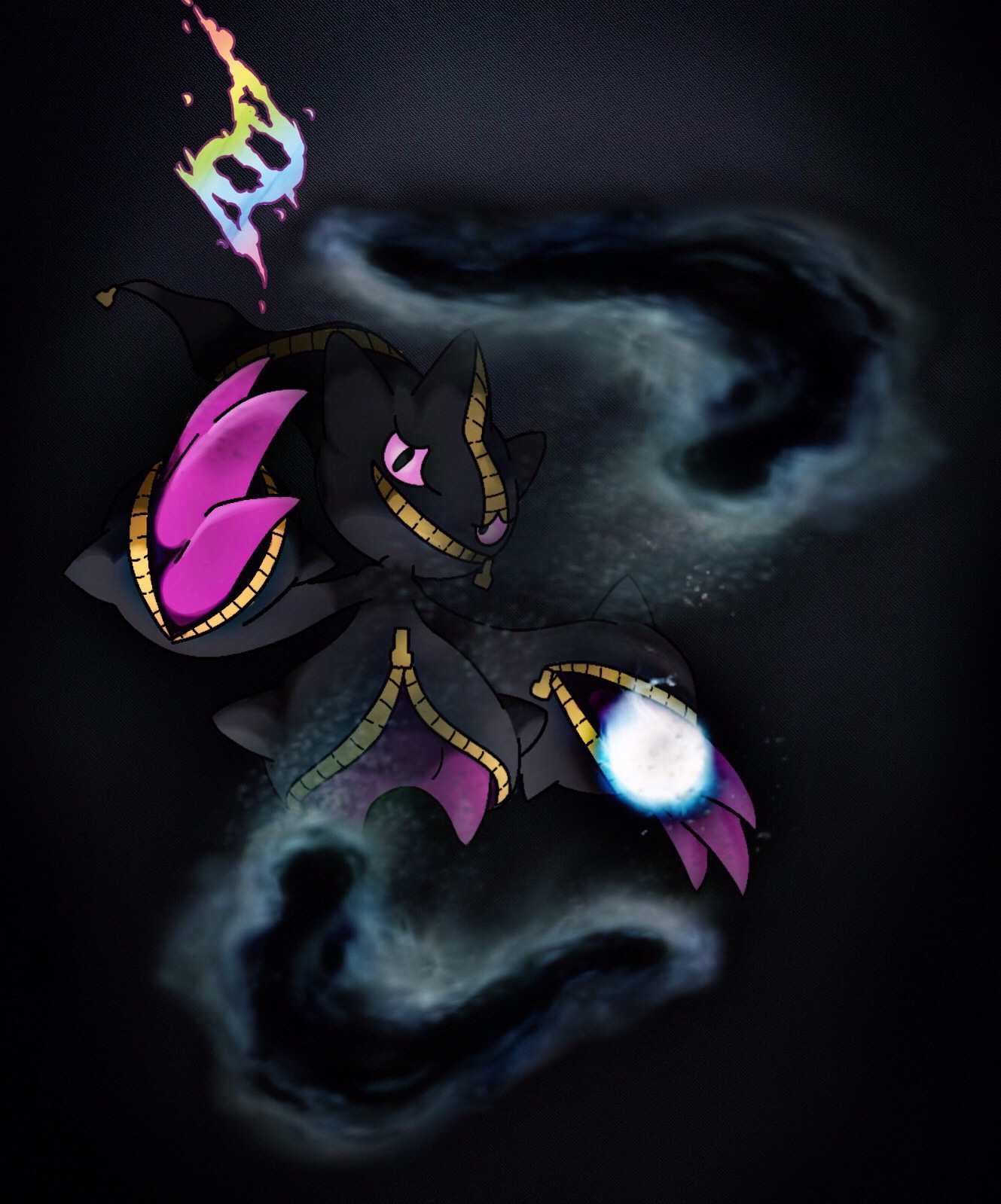 Pokemon dark. Темные покемоны. Banette. Banette Pokemon. Banette носовые.