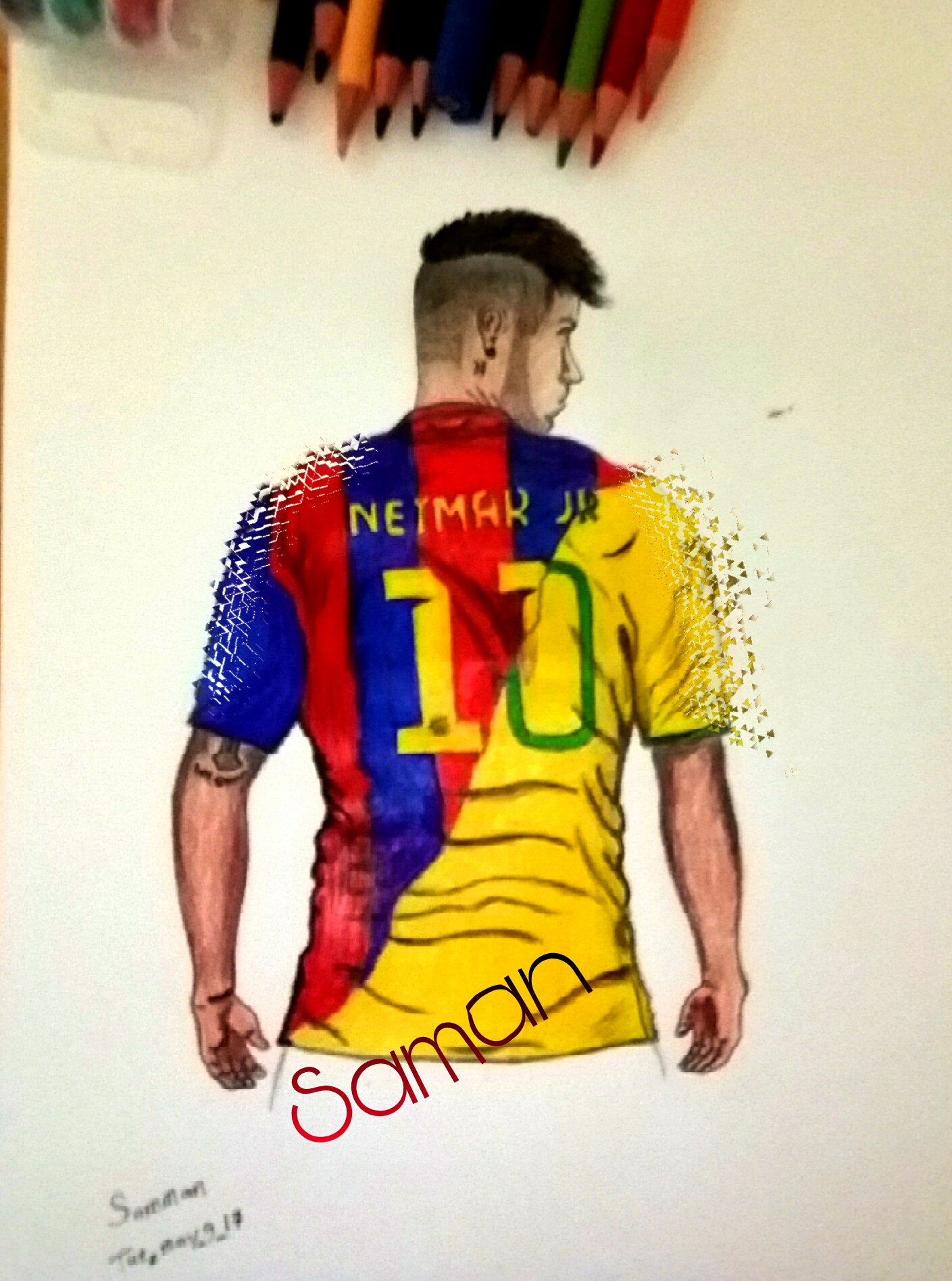 FreeToEdit neymar drawing draw pictures picsart paintin... - 1409 x 1895 jpeg 471kB